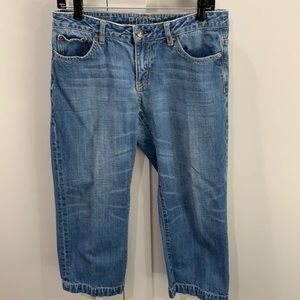 Denim crop pants